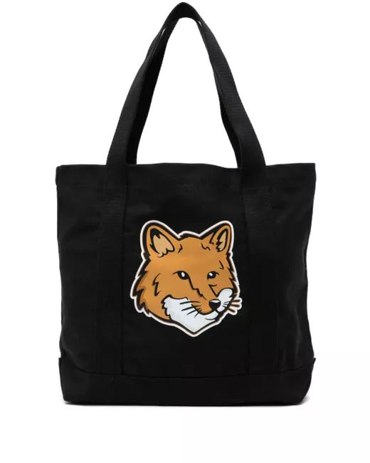 Maison Kitsuné Fox Head Cotton Tote Bag