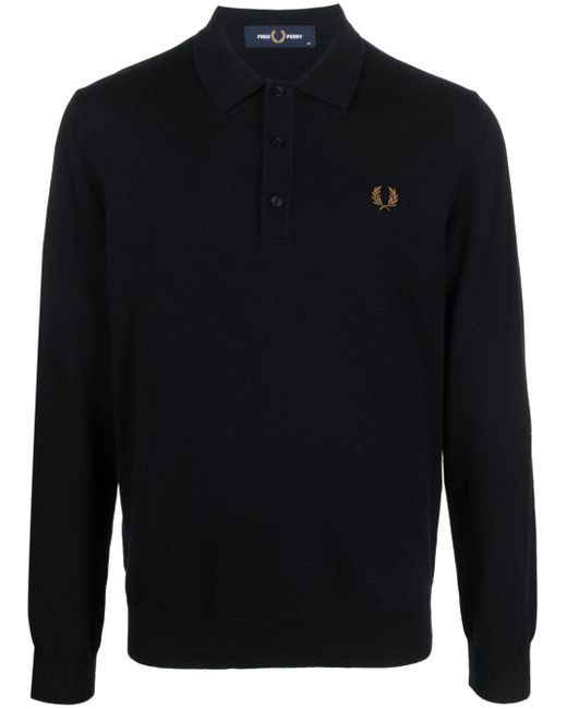 Fred Perry Logo Wool Blend Polo Shirt