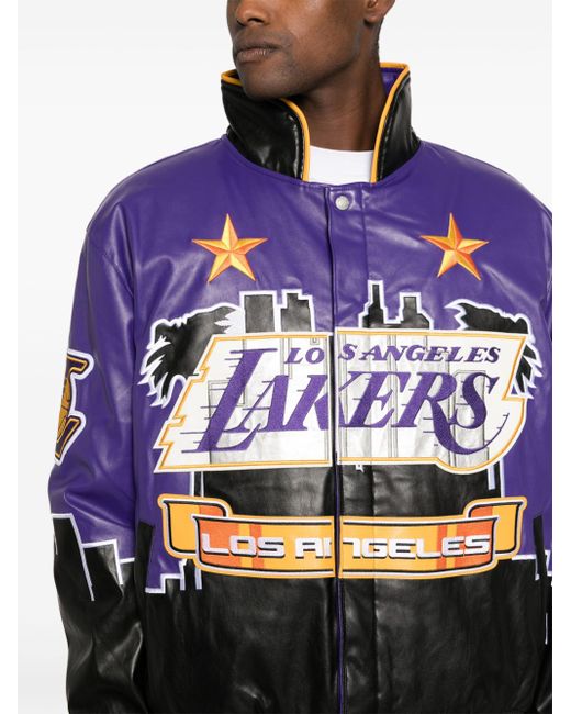 Jeff Hamilton Skyline La Lakers Bomber Jacket