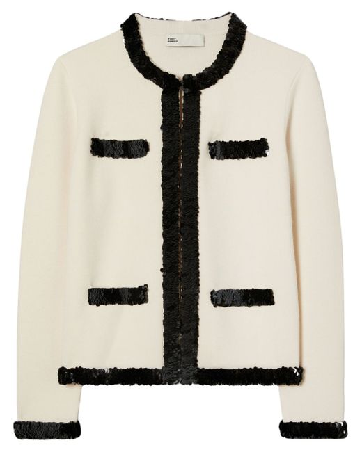 Tory Burch Kendra Sequined Wool Jacket
