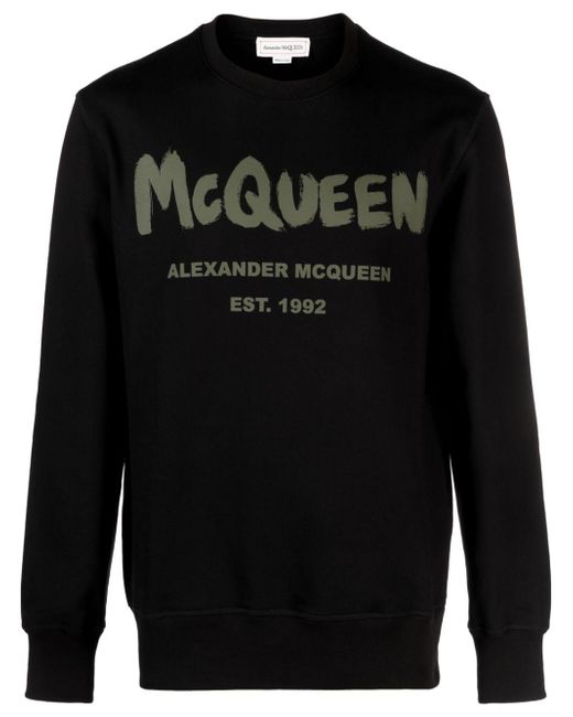 Alexander McQueen Graffiti Organic Cotton Sweatshirt