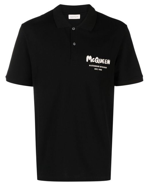 Alexander McQueen Logo Organic Cotton Polo Shirt