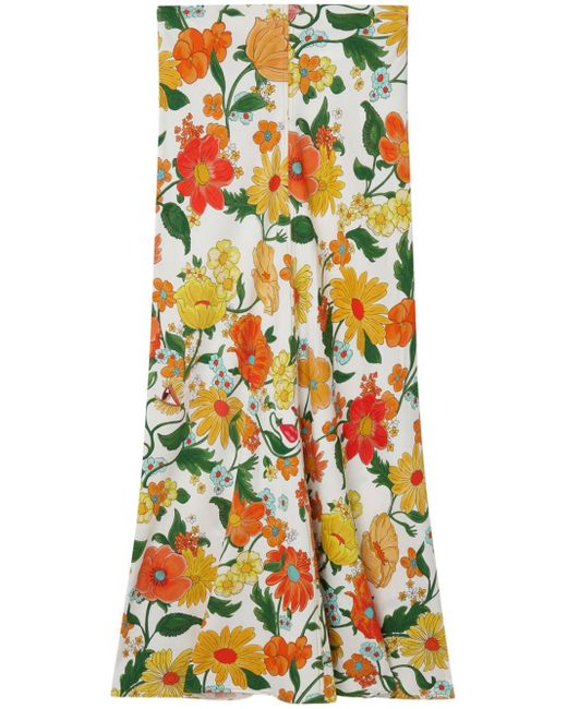 Stella McCartney Floral Print Midi Skirt