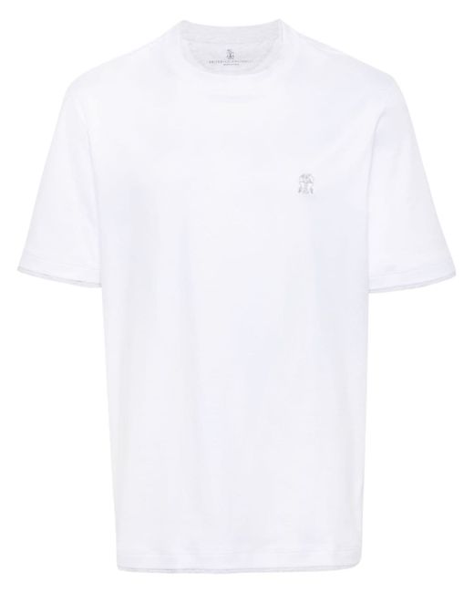 Brunello Cucinelli Logo Cotton T-shirt