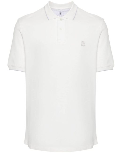 Brunello Cucinelli Logo Cotton Polo Shirt