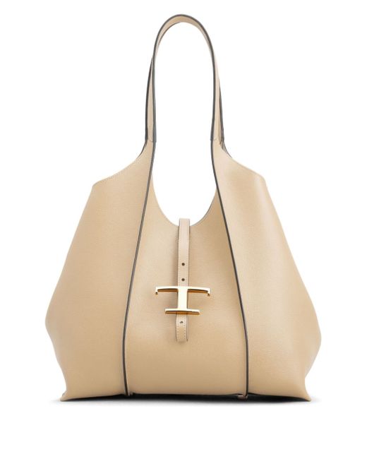 Tod's T Timeless Small Leather Tote Bag
