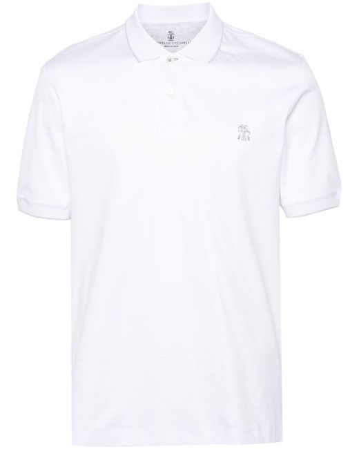 Brunello Cucinelli Logo Cotton Polo Shirt