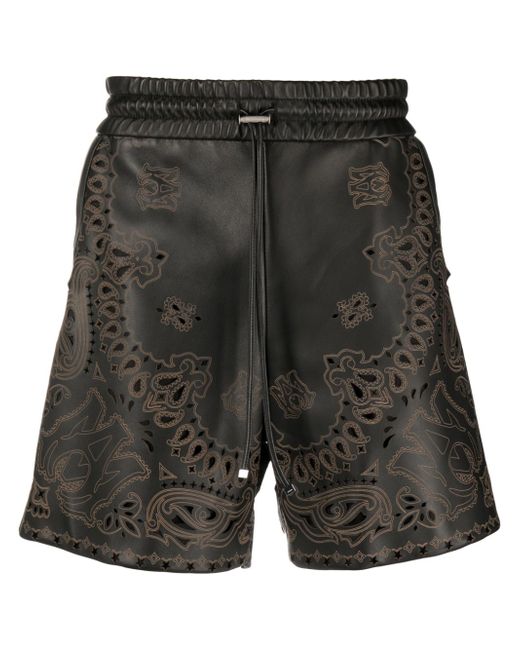 Amiri Leather Bermuda Shorts