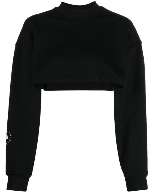 Adidas by Stella McCartney Organic Cotton Cropped Sweatshirt
