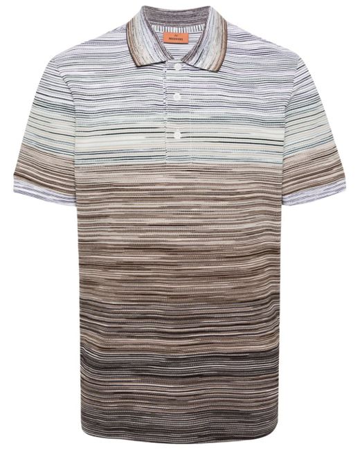 Missoni Tie-dye Print Cotton Polo Shirt