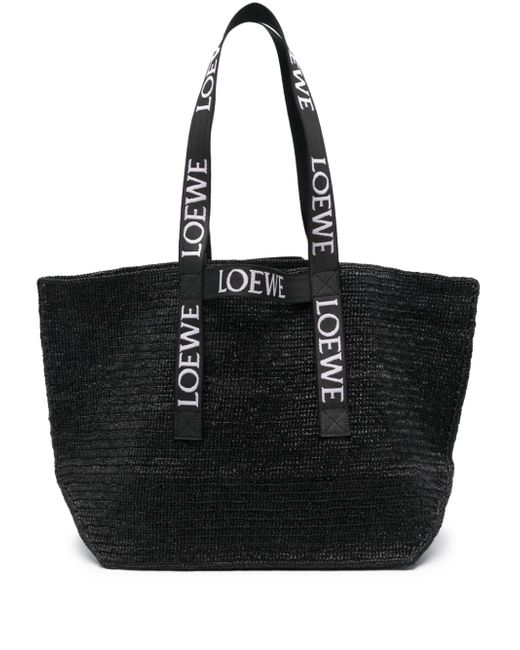 Loewe Fold Shopper Raffia Tote Bag