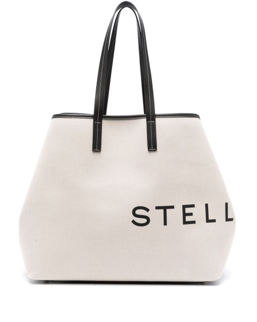 Stella McCartney Logo Canvas Tote Bag