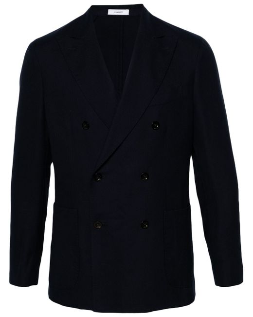 Boglioli Cotton And Wool Blend Double-breasted Jacket