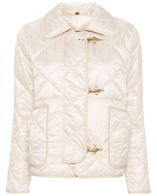 Fay Quilted Mini 3-hook Caban Jacket