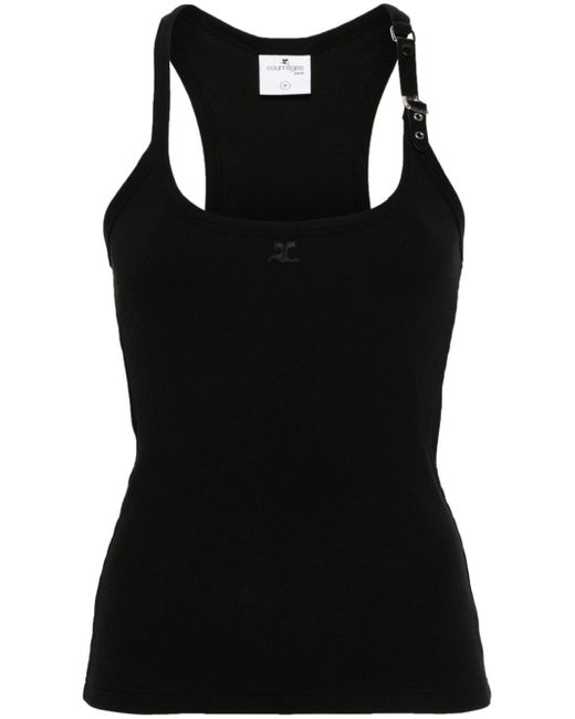 Courrèges Buckle Ribbed Tank Top