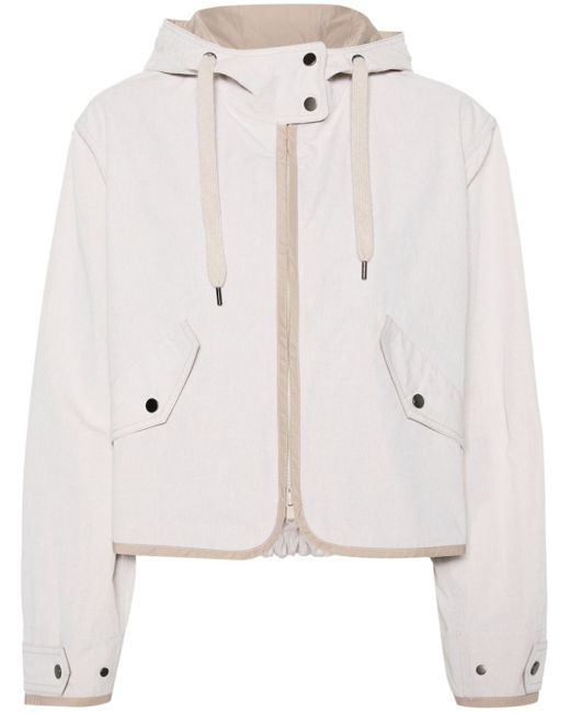 Brunello Cucinelli Cotton Blend Hooded Jacket