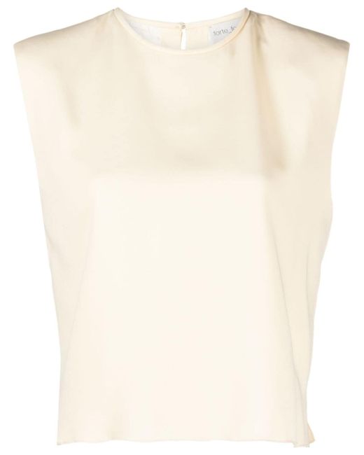 Forte-Forte Stretch Crepe Cady Boxy Top