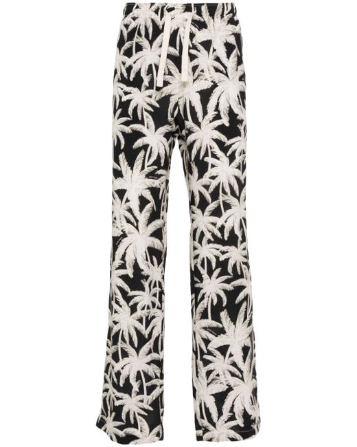 Palm Angels Allover Logo Loose Fit Trousers