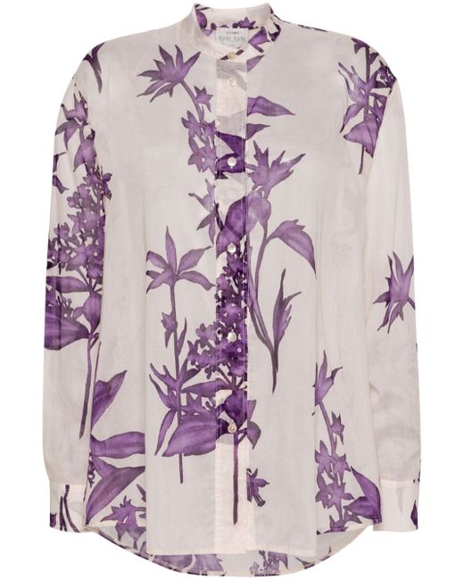 Forte-Forte Printed Cotton And Silk Blend Shirt