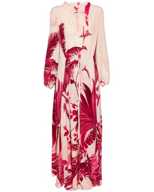 For Restless Sleepers Printed Silk Long Dress