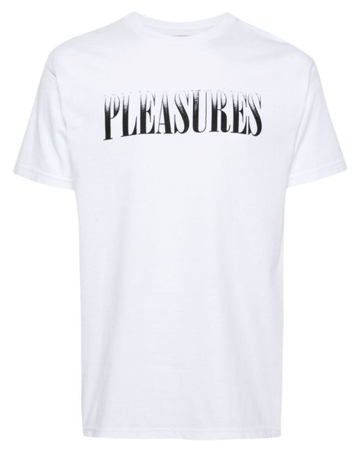 Pleasures Logo Cotton T-shirt