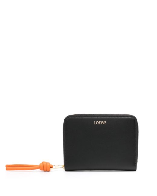 Loewe Knot Leather Compact Zip Wallet