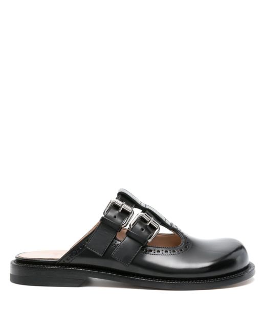 Loewe Campo Mary Jane Leather Mules