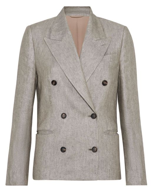 Brunello Cucinelli Linen Double-breasted Jacket