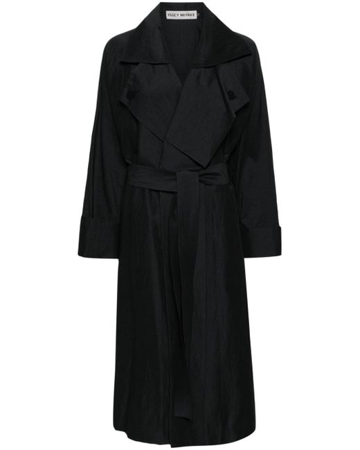 Issey Miyake Linen Blend Belted Trench Coat