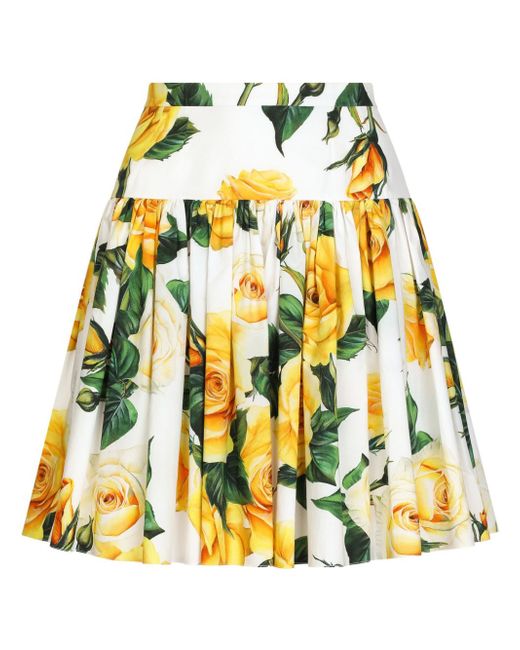 Dolce & Gabbana Printed Cotton Skirt
