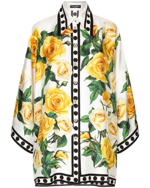 Dolce & Gabbana Printed Silk Shirt