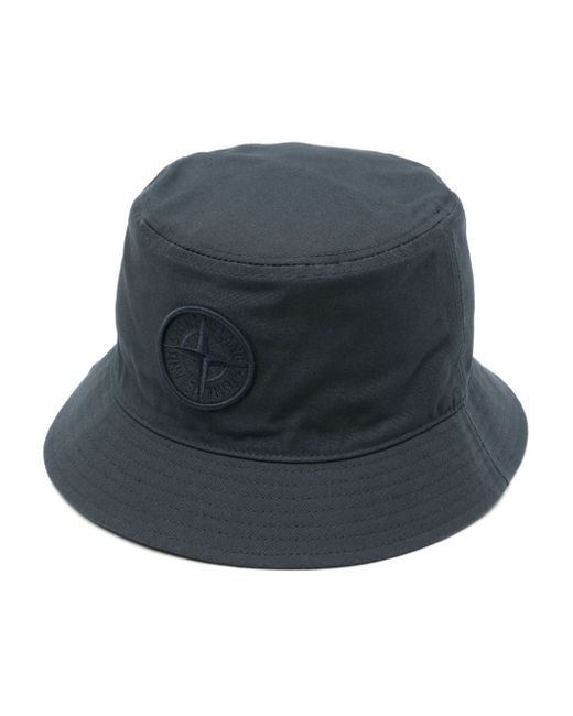 Stone Island Logo Cotton Bucket Hat