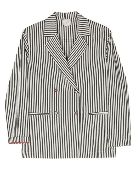 Alysi Striped Double-breasted Jacket