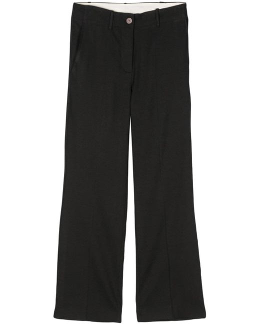 Alysi Flared Linen Cropped Trousers