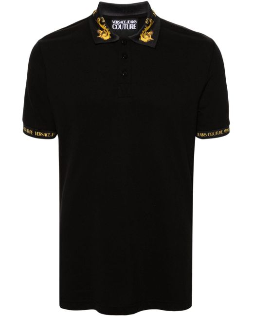 Versace Jeans Couture Cotton Polo Shirt With Logo