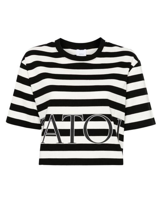 Patou Striped Print Cotton T-shirt