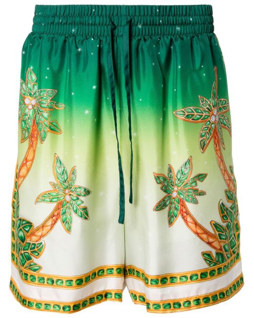 Casablanca Printed Silk Shorts