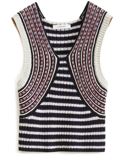 Lemaire Striped Cotton Tank Top