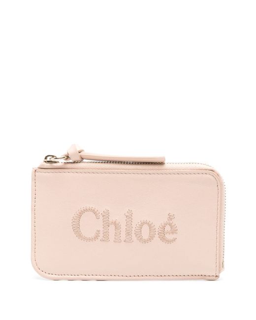 Chloé Sense Leather Zipped Card Holder
