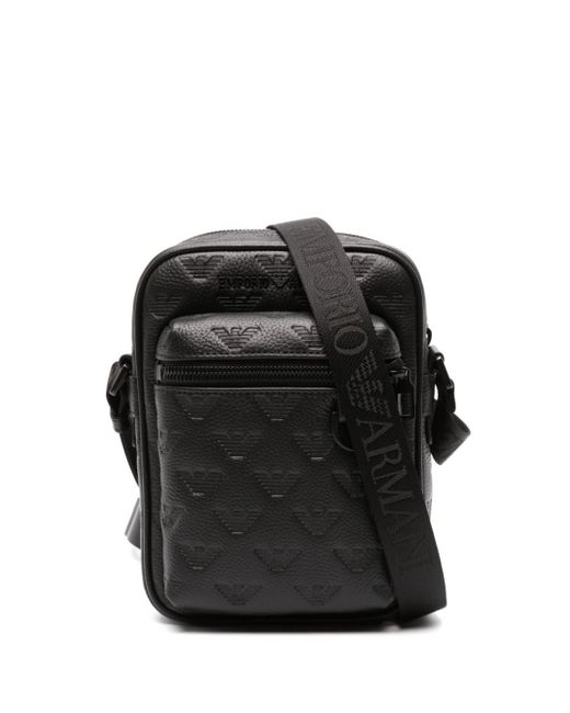 Emporio Armani Logo Leather Crossbody Bag