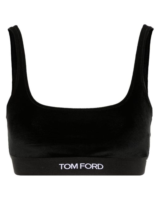 Tom Ford Logo Velvet Bralette