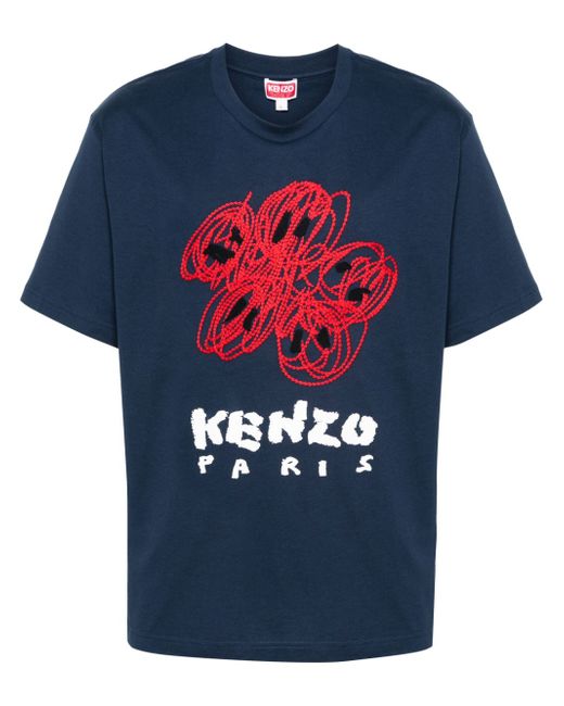 Kenzo Drawn Varsity Cotton T-shirt