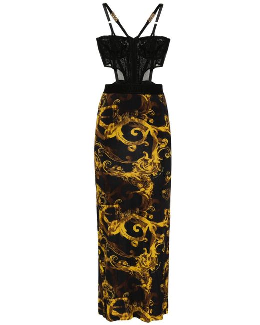 Versace Jeans Couture Long Dress With Print