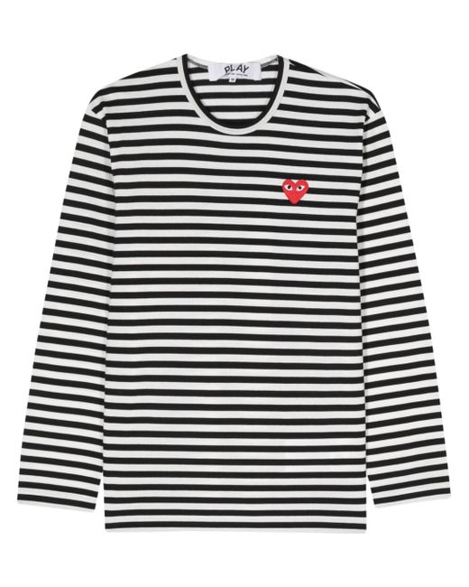 Comme Des Garçons Play Logo Cotton Polo Shirt