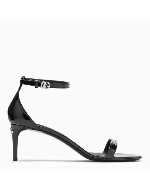Dolce & Gabbana patent sandal with logo