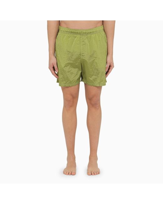Stone Island Lemon swim shorts with logo