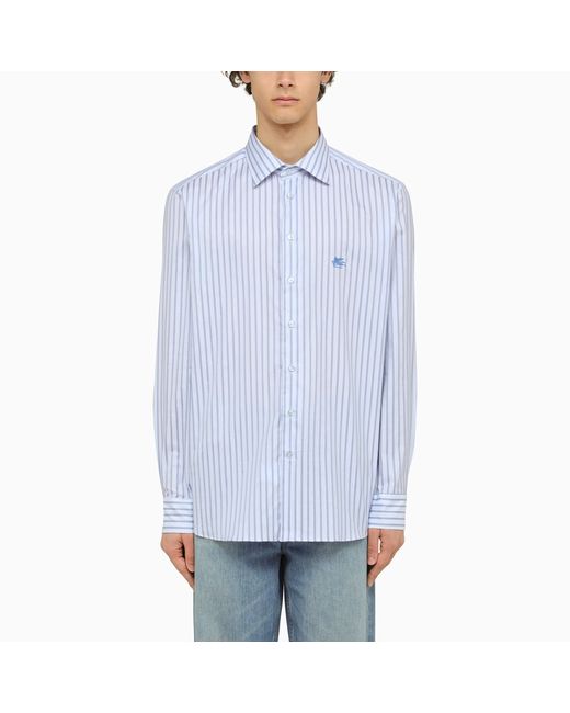 Etro White striped long sleeved shirt