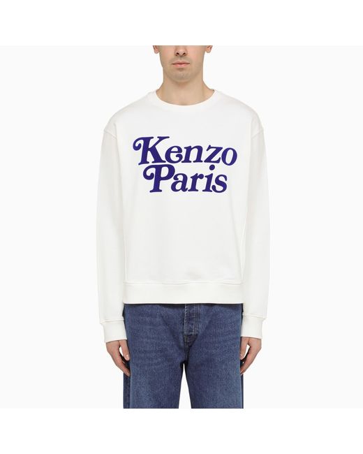 Kenzo White crewneck sweatshirt with logo