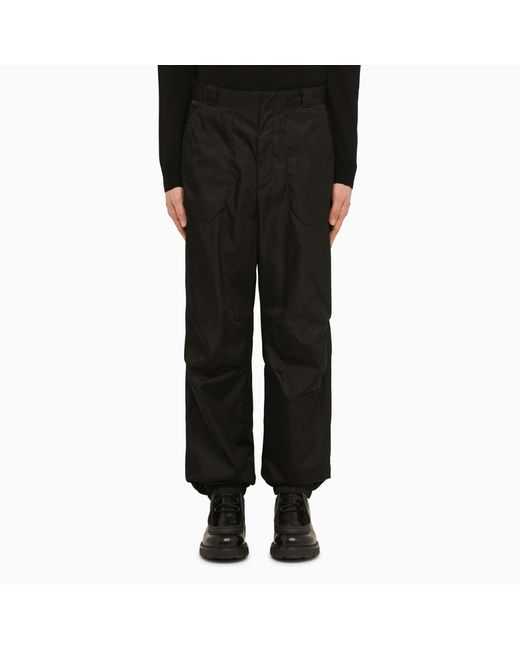 Prada Black Re trousers with logo triangle