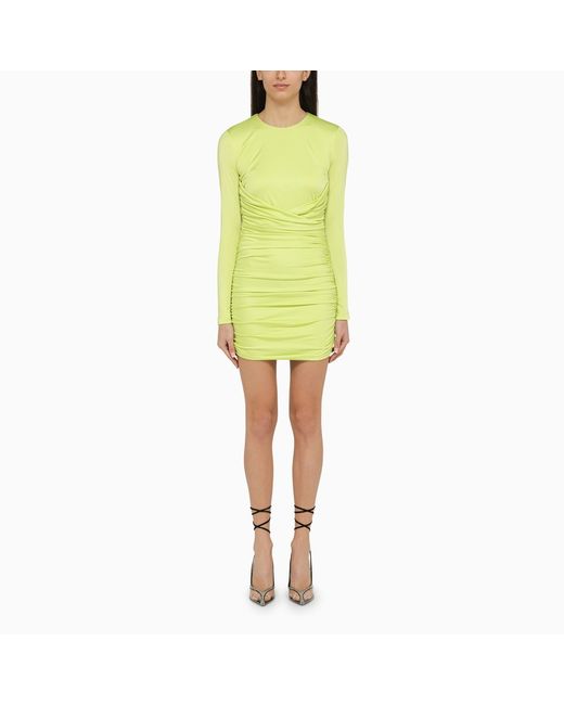 Dsquared2 Short lime dress with draping